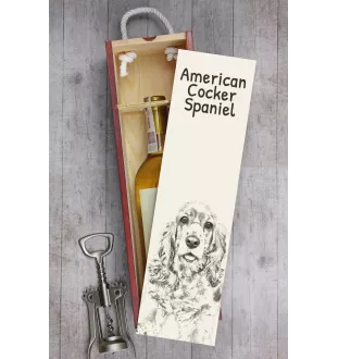Cocker spaniel amerykański pudełko na wino z psem Art-Dog