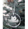 American Eskimo Dog, American Spitz - crystal bauble with a photo, dog photo in crystal, personalized Christmas tree ornament by Art-Dog brand