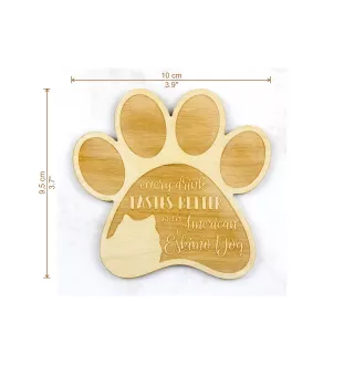 American Eskimo Dog, American Spitz - Mug coaster, engraved coaster with dog, gift for dog lover by Art-Dog brand