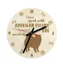 American Eskimo Dog, American Spitz - clock with dog, wooden clock with engraving, personalised clock by Art-Dog