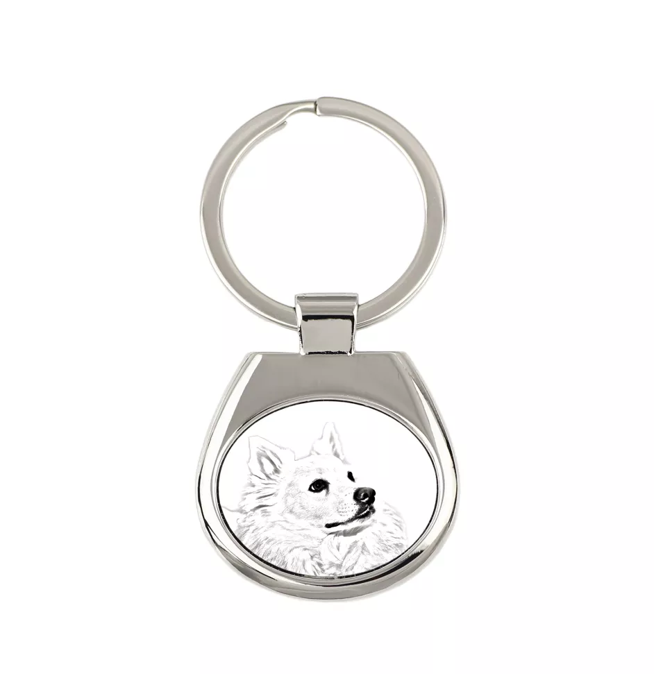 Esquimau américain, American Eskimo Dog, American Spitz - porte-clés avec chien, porte-clés imprimé, breloque personnalisée de la marque Art-Dog