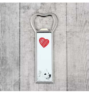 American Eskimo Dog, American Spitz, Eskie - Flaschenöffner mit Hund, personalisierter Flaschenöffner für den Kühlschrank, ein einzigartiges Geschenk für Männer von der Marke Art-Dog