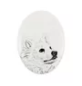 American Eskimo Dog, American Spitz, Eskie - Gedenktafel mit einem Foto eines Hundes, Grabplatte mit Druck, personalisierte ovale Platte der Marke Art-Dog