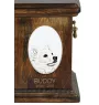 American Eskimo Dog, American Spitz, Eskie - Gedenktafel mit einem Foto eines Hundes, Grabplatte mit Druck, personalisierte ovale Platte der Marke Art-Dog
