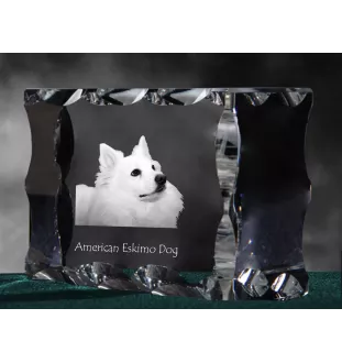 American Eskimo Dog ramka kryształowa z psem Art-Dog