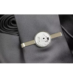 American Eskimo Dog, American Spitz, Eskie - Krawattenklammer mit Hund, personalisierter Krawattenclip, einzigartiges Geschenk für Männer von der Marke Art-Dog