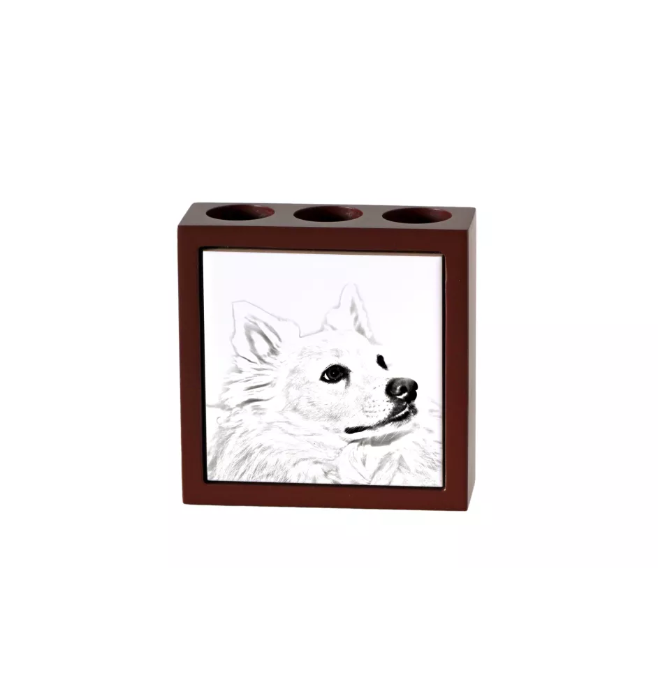 Esquimau américain, American Eskimo Dog, American Spitz - porte-stylo avec chien, organiseur de bureau avec impression, décoration de bureau personnalisée de la marque Art-Dog
