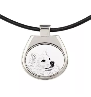 American Eskimo Dog, American Spitz, Eskie - Halskette mit Hund, personalisierter Anhänger mit Foto, einzigartige Halskette für Frauen und Männer von der Marke Art-Dog