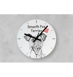 American Eskimo Dog, American Spitz, Eskie - Wanduhr mit Hund, Regal Uhr mit Druck, personalisierte Hausdekoration von Art-Dog.