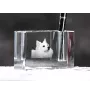 American Eskimo Dog penholder kryształowy z psem Art-Dog