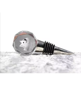 American Eskimo Dog stopper kryształowy  do wina z psem Art-Dog