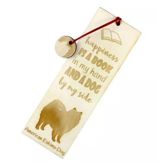 Esquimau américain, American Eskimo Dog, American Spitz - marque-page pour livre avec chien, marque-page personnalisé, accessoire canin pour les lecteurs de la marque Art-Dog