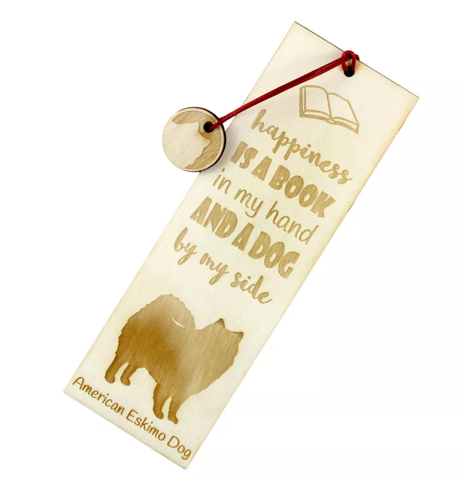 Esquimau américain, American Eskimo Dog, American Spitz - marque-page pour livre avec chien, marque-page personnalisé, accessoire canin pour les lecteurs de la marque Art-Dog