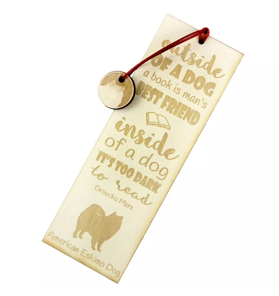 American Eskimo Dog, American Spitz - dog bookmark, personalized bookmark, gift for bookworm from Art-Dog brand