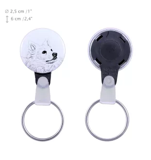 American Eskimo Dog, American Spitz, Eskie - Schlüsselanhänger mit dem Bild eines Hundes, Anhänger mit dem eigenen Grafikdesign der Marke Art-Dog
