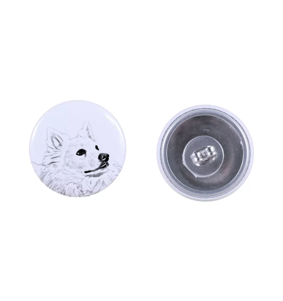 American Eskimo Dog, American Spitz, Eskie - einzigartige Hund-Ohrringe, Ihr Haustier als Schlüsselanhänger, Eigenmarke Art-Dog