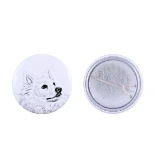 Esquimau américain, American Eskimo Dog, American Spitz - badge avec votre chien, ajoutez votre propre photo, marque Art-Dog