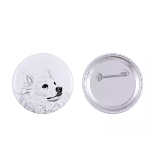 American Eskimo Dog przypinka z psem duża Art-Dog