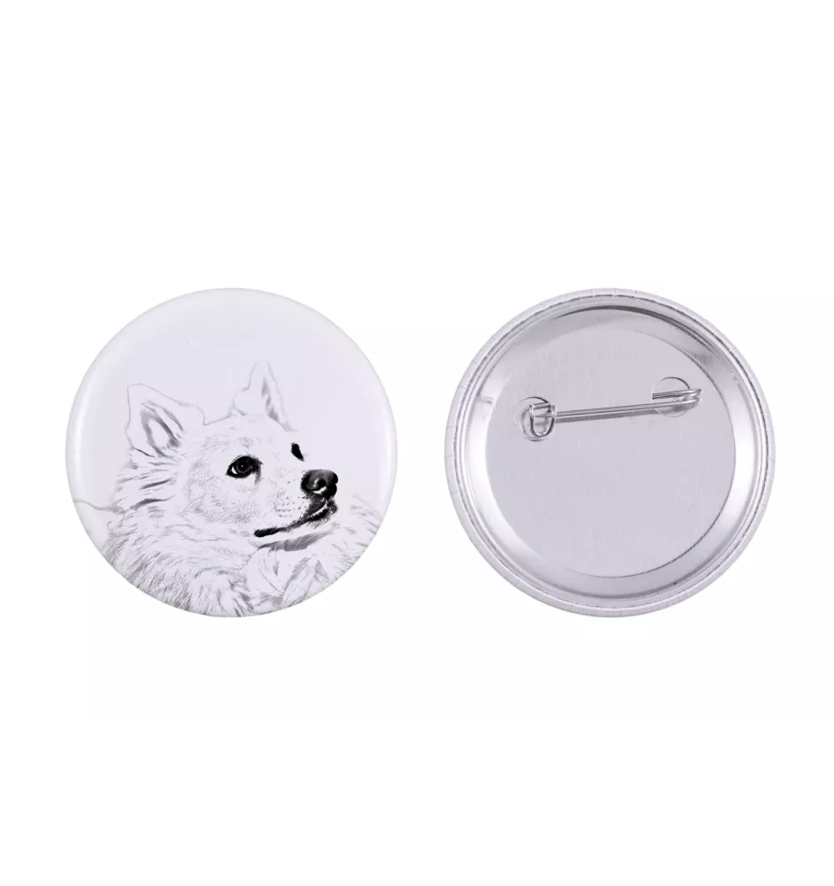 American Eskimo Dog, American Spitz - pin with your dog, add your own photo, Art-Dog brand