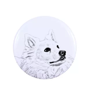 American Eskimo Dog przypinka z psem duża Art-Dog