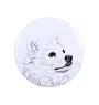 American Eskimo Dog przypinka z psem duża Art-Dog
