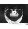 Esquimau américain, American Eskimo Dog, American Spitz - une photo de chien dans un cristal, un cœur en cristal, un cadre photo exceptionnel de la marque Art-Dog