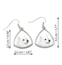 Esquimau américain, American Eskimo Dog, American Spitz - boucles d'oreilles avec chien, boucles d'oreilles pendantes avec photo, bijoux personnalisés avec impression de la marque Art-Dog