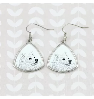 American Eskimo Dog kolczyki ze zdjęciem psa Art-Dog