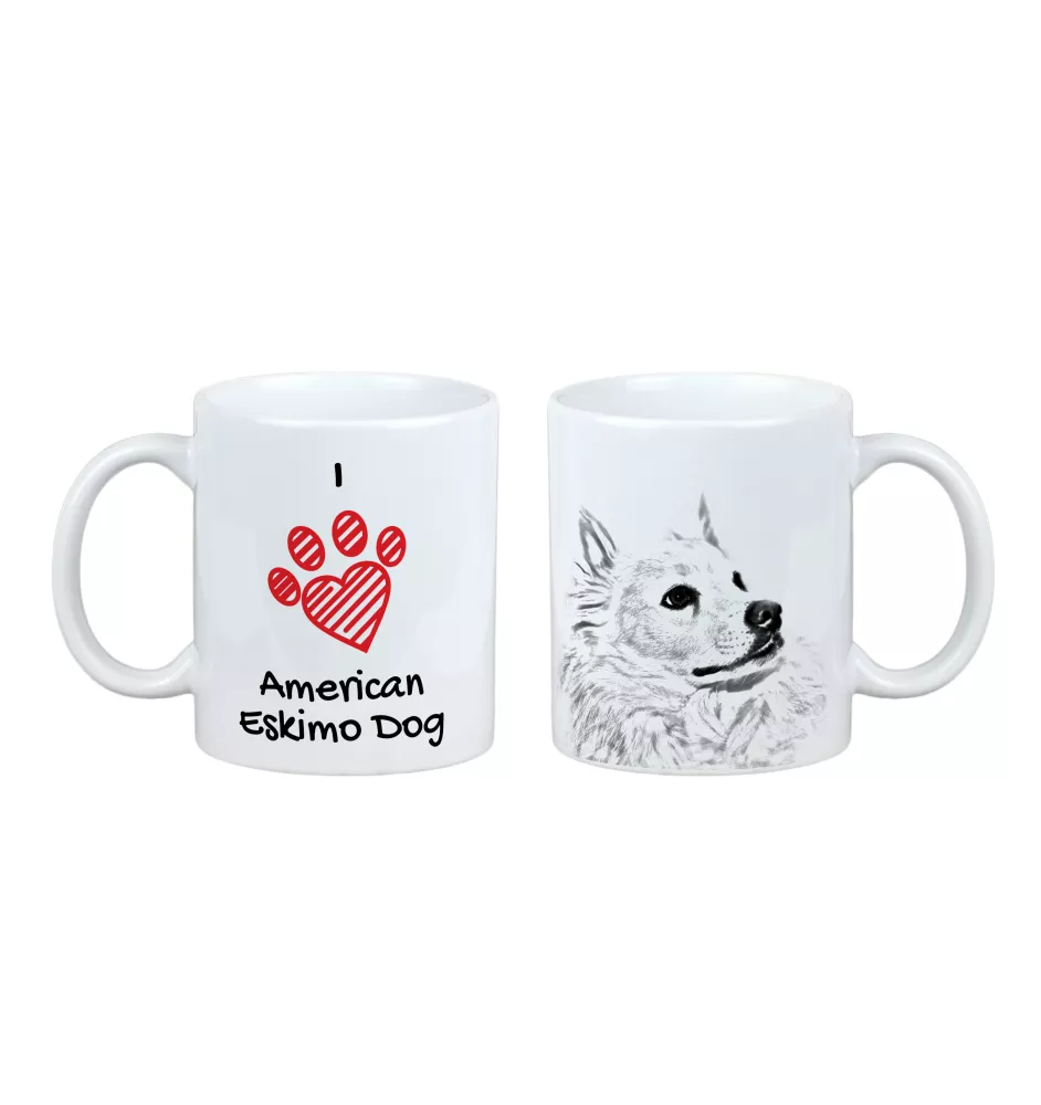 American Eskimo Dog, American Spitz, Eskie - Tasse mit Hund, entzückende Tasse mit Grafik, Geschenk mit Ihrem Foto von der Marke Art-Dog