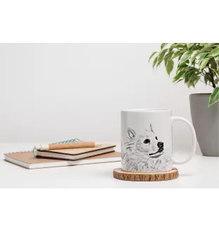 American Eskimo Dog, American Spitz, Eskie - Tasse mit Hund, entzückende Tasse mit Grafik, Geschenk mit Ihrem Foto von der Marke Art-Dog