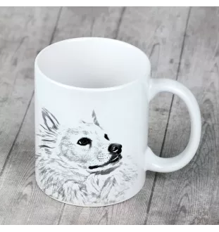 Esquimau américain, American Eskimo Dog, American Spitz - tasse avec chien, une tasse joyeuse pour les amoureux des chiens, un cadeau personnalisé de la marque Art-Dog