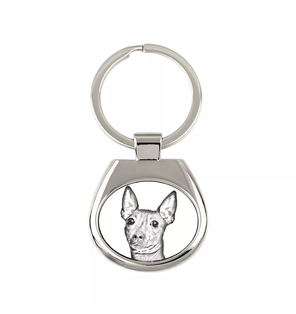 American Hairless Terrier - porte-clés avec chien, porte-clés imprimé, breloque personnalisée de la marque Art-Dog