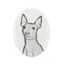 American Hairless Terrier - une plaque commémorative avec une photo de chien, une plaque funéraire avec une impression, une plaque ovale personnalisée de la marque Art-Dog
