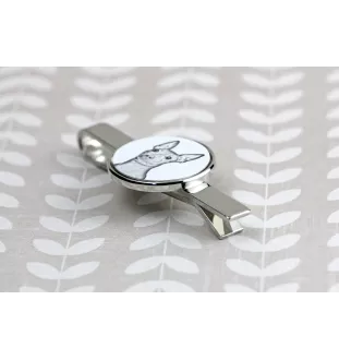 American Hairless Terrier - tie clip with a dog, personalized tie clip, a unique gift for a man from the Art-Dog brand