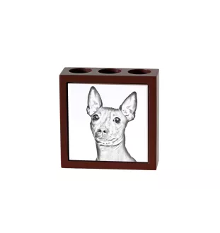 American Hairless Terrier - porte-stylo avec chien, organiseur de bureau avec impression, décoration de bureau personnalisée de la marque Art-Dog
