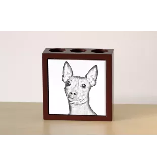 American Hairless Terrier - porte-stylo avec chien, organiseur de bureau avec impression, décoration de bureau personnalisée de la marque Art-Dog