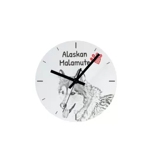 American Hairless Terrier - wall clock with a dog, shelf clock with a print, personalized home decoration from the Art-Dog brand