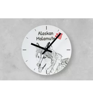 American Hairless Terrier - wall clock with a dog, shelf clock with a print, personalized home decoration from the Art-Dog brand