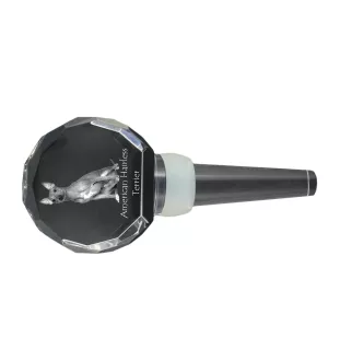 American Hairless Terrier - Crystal bottle stopper, unique wine stopper with photo, personalised gift for sommelier by Art-Dog brand