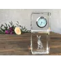 American Hairless Terrier - crystal clock with a photo, a photo of a dog in crystal, personalized desk clock by Art-Dog brand