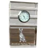 American Hairless Terrier - une horloge en verre avec une photo, une photo de chien dans un cristal, une horloge de bureau personnalisée de la marque Art-Dog