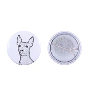 American Hairless Terrier - pin with your dog, add your own photo, Art-Dog brand