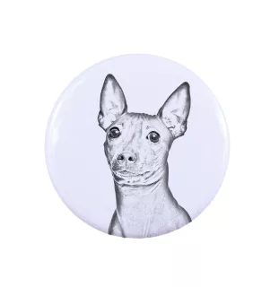 Amerykański terier bezwłosy przypinka z psem mała Art-Dog