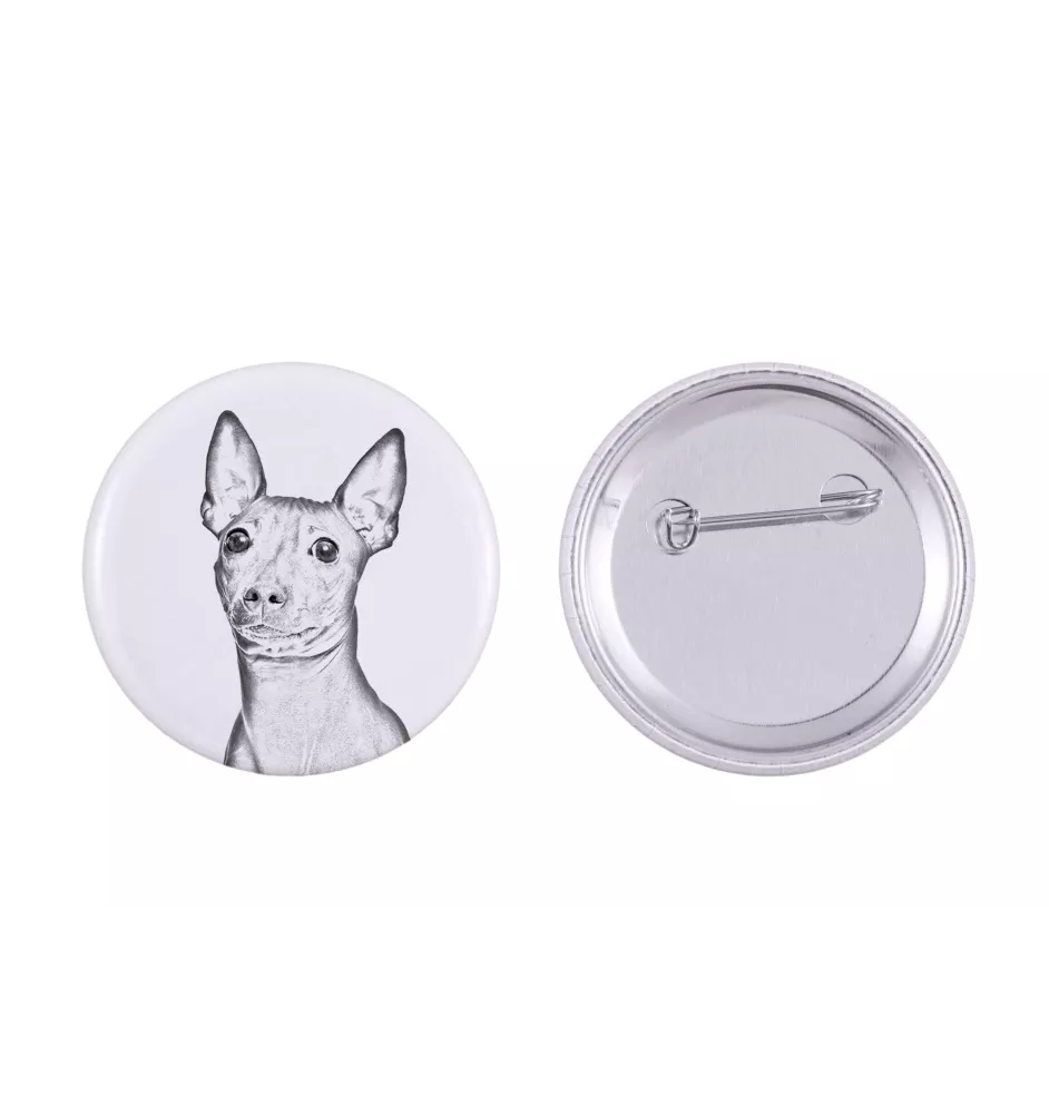 American Hairless Terrier - badge avec votre chien, ajoutez votre propre photo, marque Art-Dog