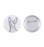 American Hairless Terrier - pin with your dog, add your own photo, Art-Dog brand