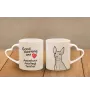 American Hairless Terrier - tasse avec chien, une tasse adorable avec une anse en forme de cœur, un cadeau universel de la marque Art-Dog