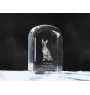 American Hairless Terrier - crystal cube with a photo, photo of a dog in crystal, cubic paperweight from Art-Dog brand