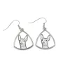 American Hairless Terrier - dog earrings, hanging earrings with a picture, personalized jewelry with Art-Dog brand print