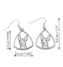 American Hairless Terrier - boucles d'oreilles avec chien, boucles d'oreilles pendantes avec photo, bijoux personnalisés avec impression de la marque Art-Dog