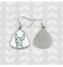 American Hairless Terrier - dog earrings, hanging earrings with a picture, personalized jewelry with Art-Dog brand print